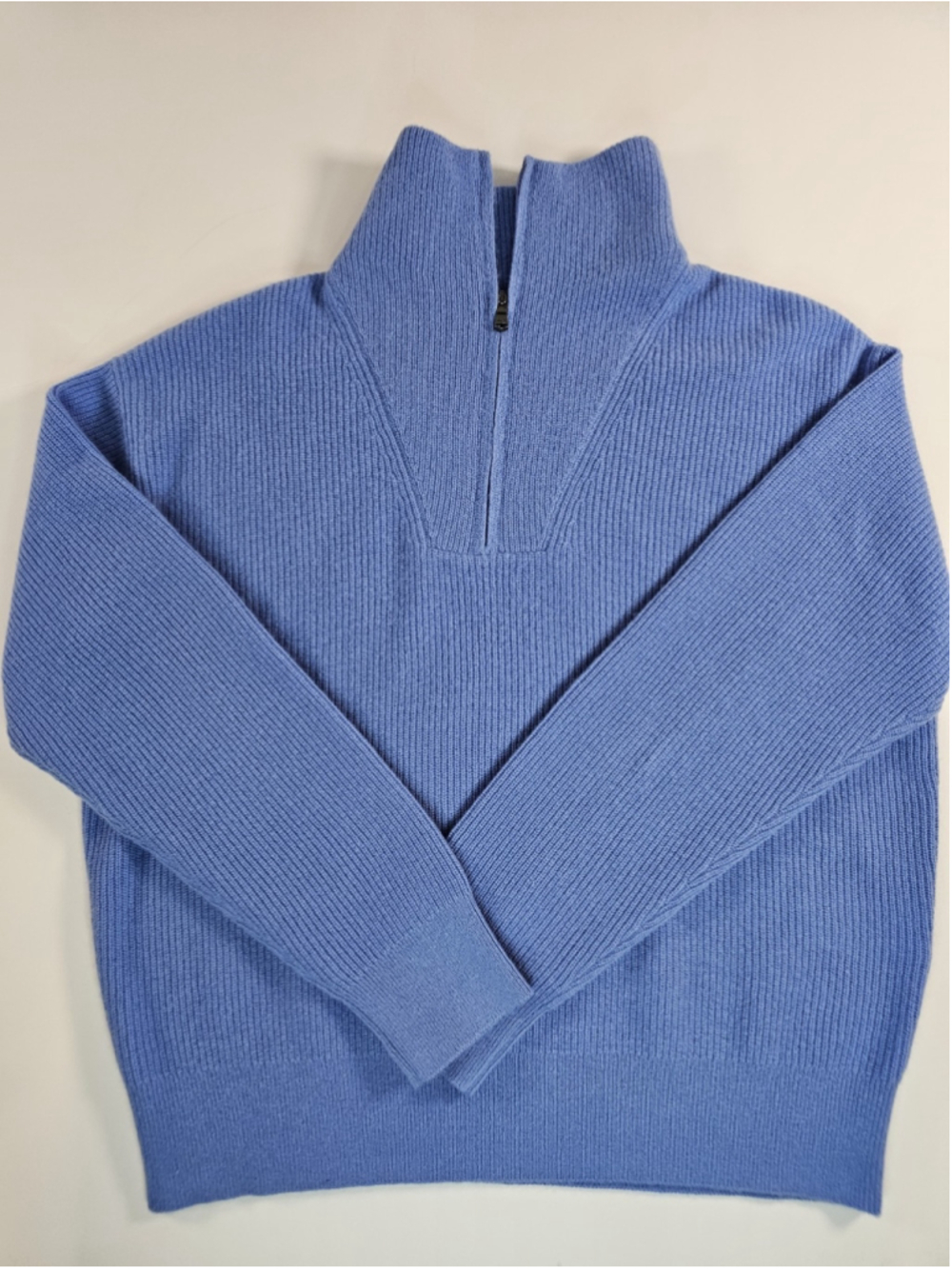 RLX Ralph Lauren Men’s M Blue Washable Cashmere 1/4 Zip Sweater Pullover Golf